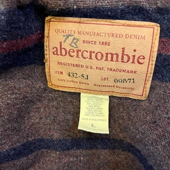 Abercrombie and Fitch Vintage Jean Jacket Youth Large - Picture 4 of 4